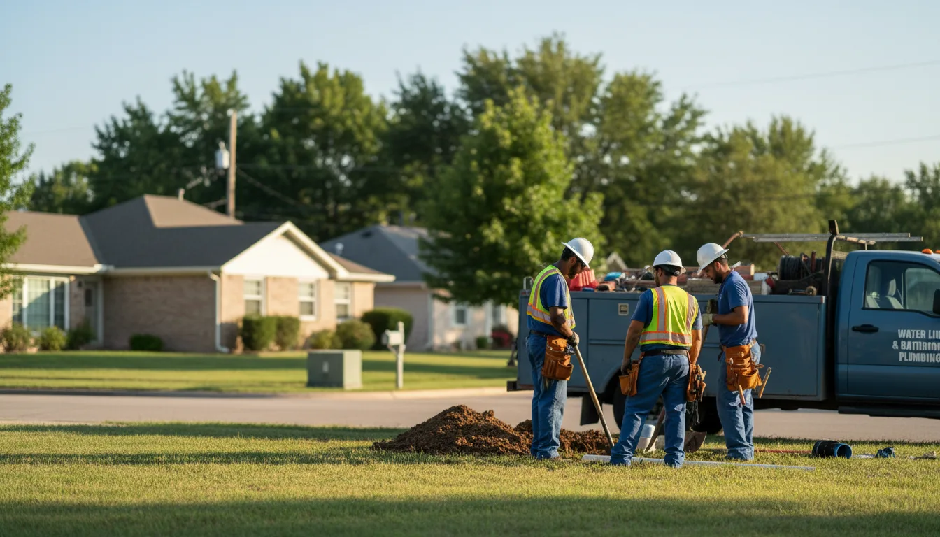 Residential water line and bathroom plumbing service in Revloc, PA